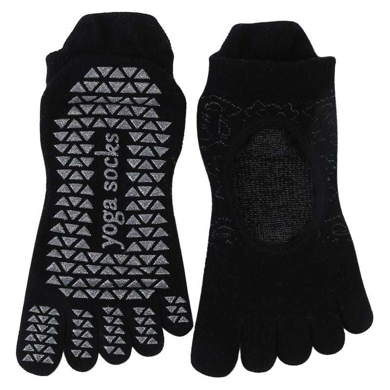 Non-Slip Ladies Five Finger Pilates Socks | Yoga & Workout Grip Socks